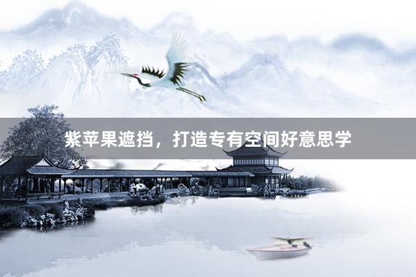 紫苹果遮挡，打造专有空间好意思学